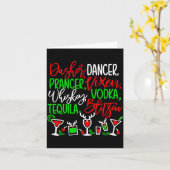 Funny Christmas Dasher Dancer Prancer Vixen Whiske Karte (Gelbe Blume)