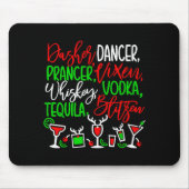 Funny Christmas Dasher Dancer Prancer Vixen Whiske Mousepad (Vorne)