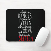 Funny Christmas Dasher Dancer Prancer Vixen Whiske Mousepad (Mit Mouse)