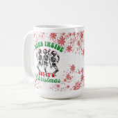 Funny Christmas Dead Inside Dancing Skelette Kaffeetasse (Vorderseite Links)