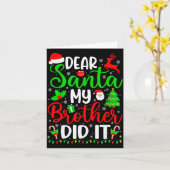 Funny Christmas Dear Santa My Brother Did It Men B Karte (Gelbe Blume)