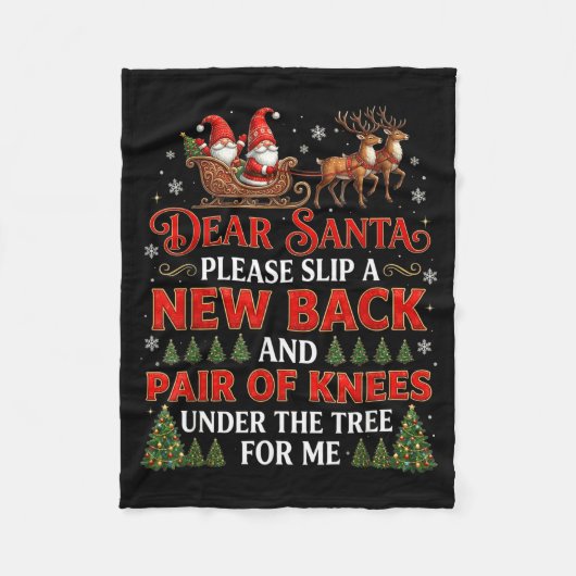 Funny Christmas Dear Santa Please Slip A New Back Fleecedecke (Vorderseite)
