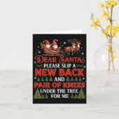Funny Christmas Dear Santa Please Slip A New Back  Karte (Gelbe Blume)