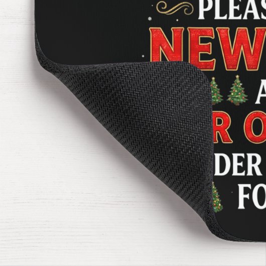 Funny Christmas Dear Santa Please Slip A New Back Mousepad (Ecke)