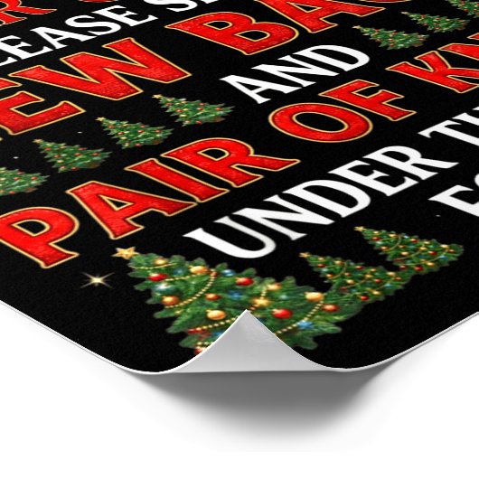 Funny Christmas Dear Santa Please Slip A New Back Poster (Ecke)