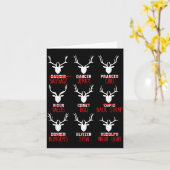 Funny Christmas Deer Hunters All Of Santa's Reinde Karte (Gelbe Blume)