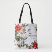Funny Christmas Deer Tasche (Vorderseite)