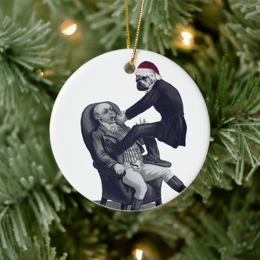 Funny Christmas Dentist Keramik Ornament (Baum)
