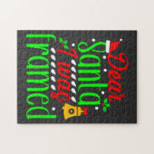 Funny Christmas Design "Lieber Santa i war gerahmt Puzzle (Horizontal)
