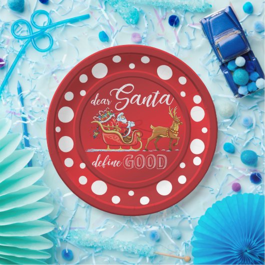 Funny Christmas Design Plate Pappteller (Party)