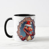 Funny Christmas Dino Cracked Classic Coffee Tasse (Links)