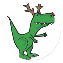 Funny Christmas Dinosaur als Rentier