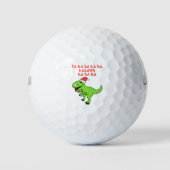 Funny Christmas Dinosaur Golfball (Vorderseite)