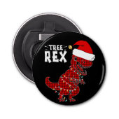 Funny Christmas Dinosaur Tree Rex Flasche Opener Flaschenöffner (Vorderseite)