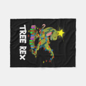 Funny Christmas Dinosaur Tree Rex Men Women Kids G Fleecedecke (Vorderseite (Horizontal))