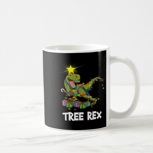 Funny Christmas Dinosaur Tree Rex Men Women Kids G Kaffeetasse (Rechts)