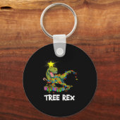 Funny Christmas Dinosaur Tree Rex Men Women Kids G Schlüsselanhänger (Vorderseite)