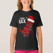Funny Christmas Dinosaur Tree Rex T - Shirt (Vorderseite)