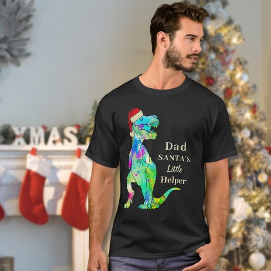 Funny Christmas Dinosaur Vater Joke T-Shirt