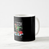 Funny Christmas Dinosaur Wraptor Velociraptor Kaffeetasse (VorderseiteRechts)