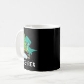 Funny Christmas Dinosaurs Christmas Tree Rex Cute  Kaffeetasse (Vorderseite Links)