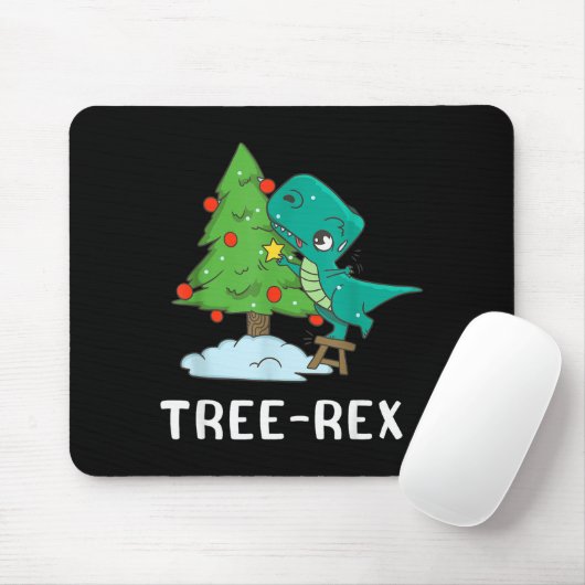 Funny Christmas Dinosaurs Christmas Tree Rex Cute Mousepad (Mit Mouse)