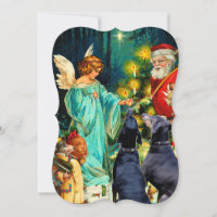 Funny Christmas Doberman Vintage Karte