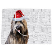 Funny Christmas Dog Briard Shepherd Holiday Große Geschenktüte (Vorderseite)