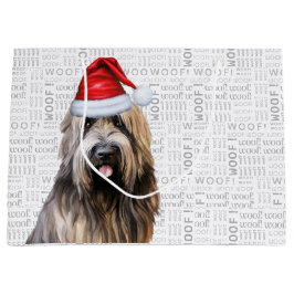 Funny Christmas Dog Briard Shepherd Holiday Große Geschenktüte