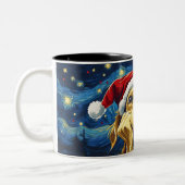 Funny Christmas dog Mugs Wird Merry Christmas Mug Zweifarbige Tasse (Links)