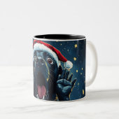 Funny Christmas dog Mugs Wird Merry Christmas Mug Zweifarbige Tasse (VorderseiteRechts)