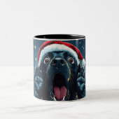 Funny Christmas dog Mugs Wird Merry Christmas Mug Zweifarbige Tasse (Mittel)