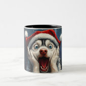 Funny Christmas dog Mugs Wird Merry Christmas Mug Zweifarbige Tasse (Mittel)