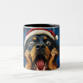 Funny Christmas dog Mugs Wird Merry Christmas Mug Zweifarbige Tasse (Mittel)