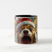 Funny Christmas dog Mugs Wird Merry Christmas Mug Zweifarbige Tasse (Mittel)