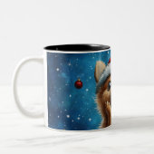 Funny Christmas dog Mugs Wird Merry Christmas Mug Zweifarbige Tasse (Links)
