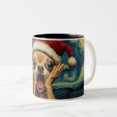 Funny Christmas dog Mugs Wird Merry Christmas Mug Zweifarbige Tasse (VorderseiteRechts)