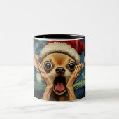 Funny Christmas dog Mugs Wird Merry Christmas Mug Zweifarbige Tasse (Mittel)