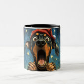 Funny Christmas dog Mugs Wird Merry Christmas Mug Zweifarbige Tasse (Mittel)