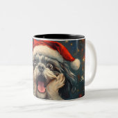 Funny Christmas dog Mugs Wird Merry Christmas Mug Zweifarbige Tasse (VorderseiteRechts)