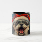 Funny Christmas dog Mugs Wird Merry Christmas Mug Zweifarbige Tasse (Mittel)