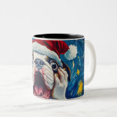 Funny Christmas dog Mugs Wird Merry Christmas Mug Zweifarbige Tasse (VorderseiteRechts)