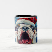 Funny Christmas dog Mugs Wird Merry Christmas Mug Zweifarbige Tasse (Mittel)