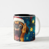 Funny Christmas dog Mugs Wird Merry Christmas Mug Zweifarbige Tasse (VorderseiteRechts)