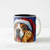 Funny Christmas dog Mugs Wird Merry Christmas Mug Zweifarbige Tasse (VorderseiteRechts)