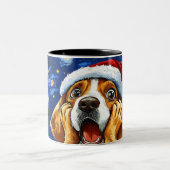 Funny Christmas dog Mugs Wird Merry Christmas Mug Zweifarbige Tasse (Mittel)