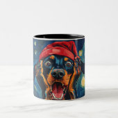 Funny Christmas dog Mugs Wird Merry Christmas Mug Zweifarbige Tasse (Mittel)