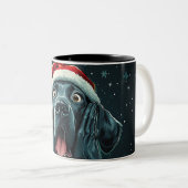Funny Christmas dog Mugs Wird Merry Christmas Mug Zweifarbige Tasse (VorderseiteRechts)