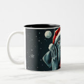 Funny Christmas dog Mugs Wird Merry Christmas Mug Zweifarbige Tasse (Links)