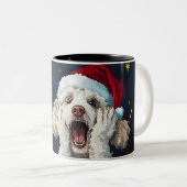 Funny Christmas dog Mugs Wird Merry Christmas Mug Zweifarbige Tasse (VorderseiteRechts)